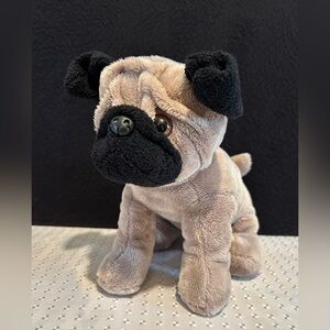 People Pals Pug Dog Plush Stuffed Animal 10 Inches Brown